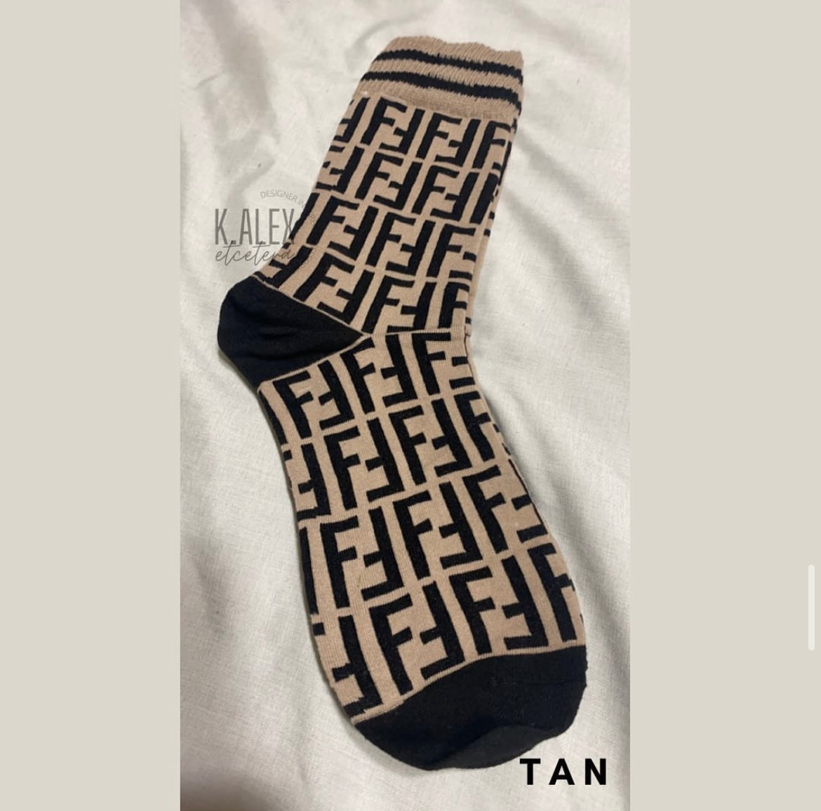 Fashion Forward Socks - tan